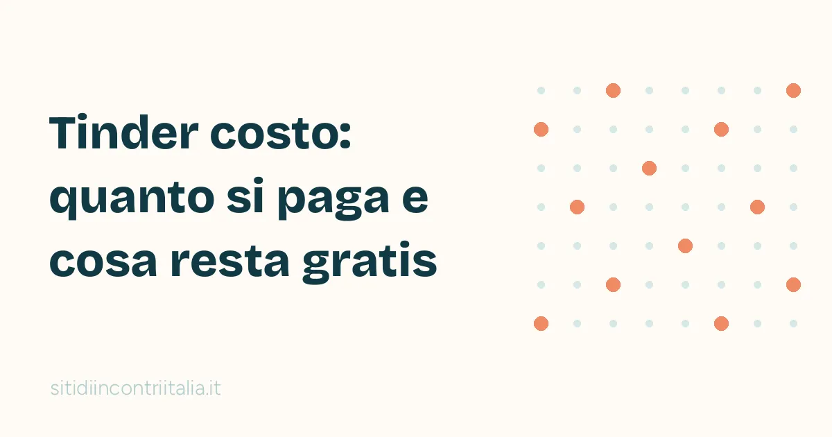 Tinder costo: immagine di copertina con il titolo della guida ai prezzi
