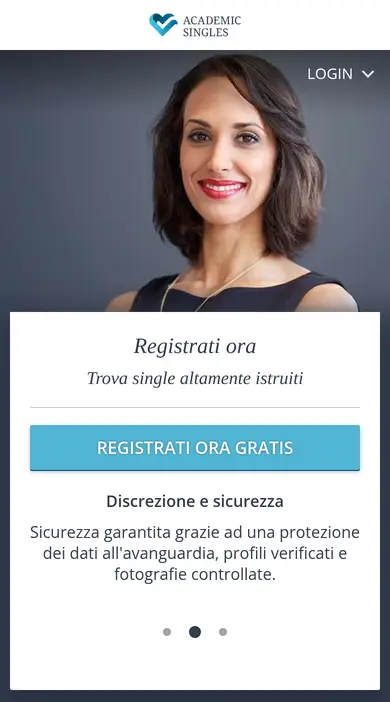 Recensione Academic Singles dallo smartphone: registrazione gratuita nel browser