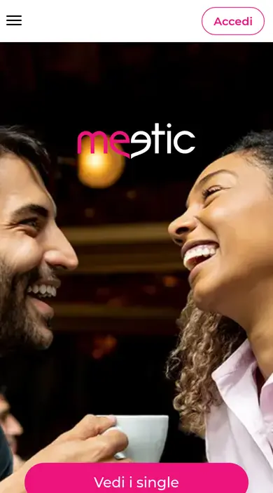 Recensione Meetic dal telefono: la home mobile di meetic.it con il pulsante «Vedi i single»